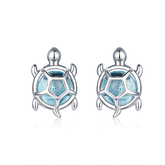 Playful Turtle Hoop Earrings