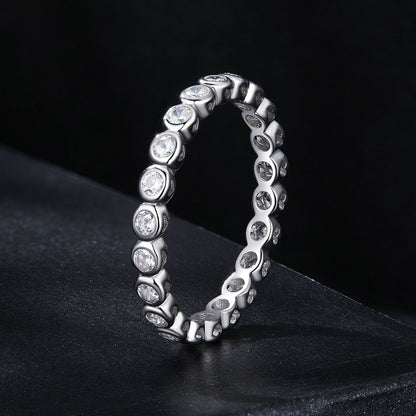 Shimmering Channel-Set Moissanite Ring