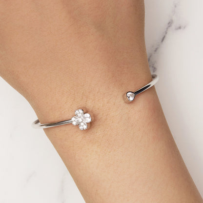 Clover Open Bangle