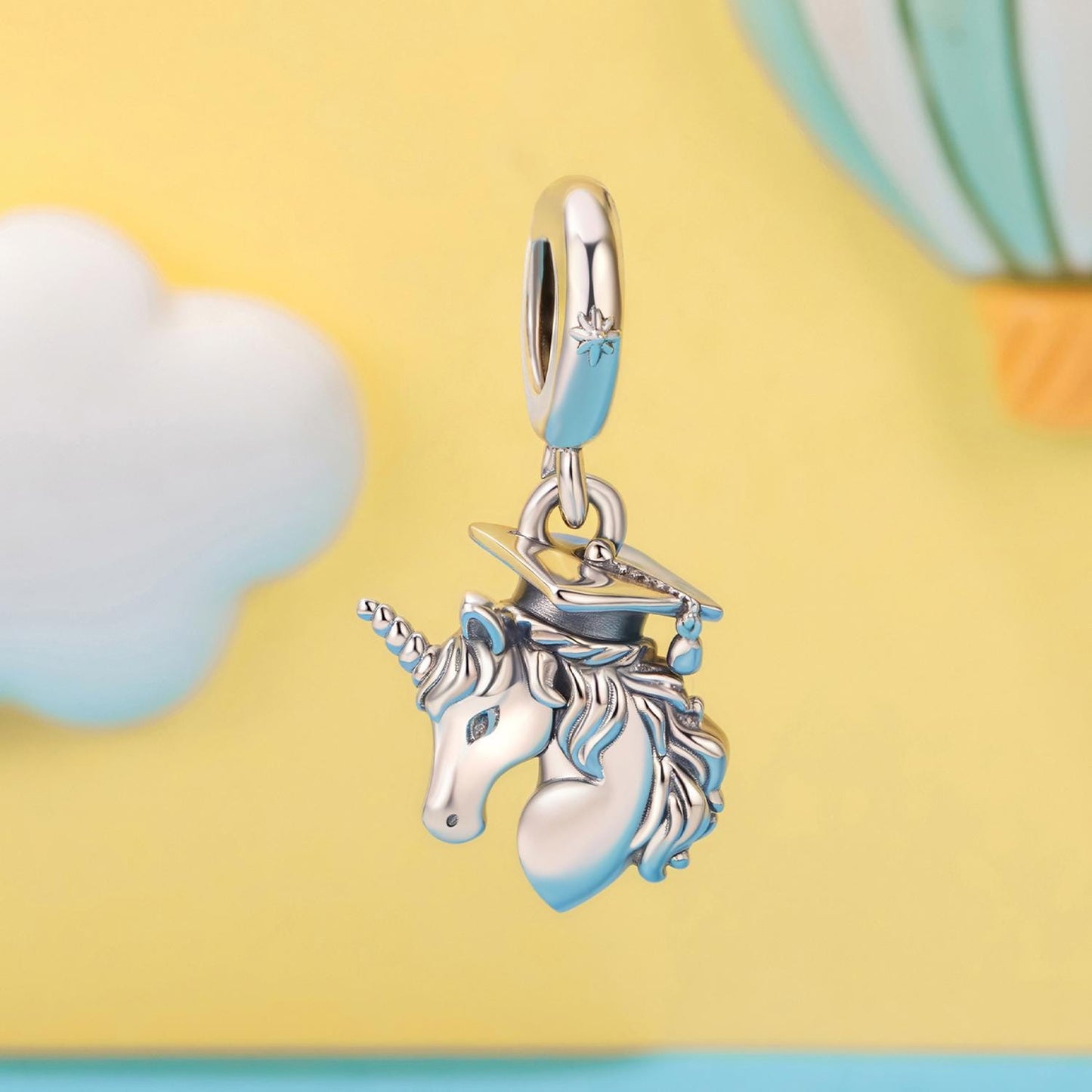 Graduation Unicorn Pendant Charm