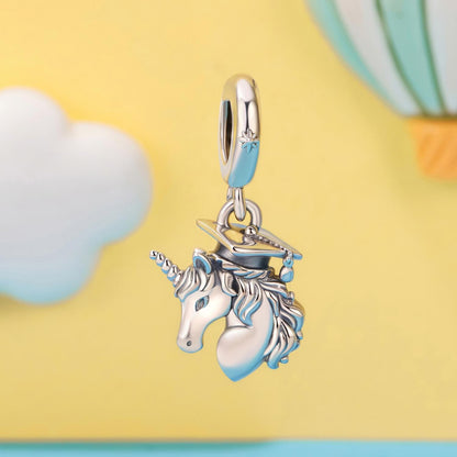 Graduation Unicorn Pendant Charm