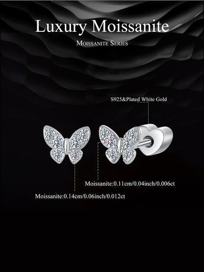 Butterfly Moissanite Studs