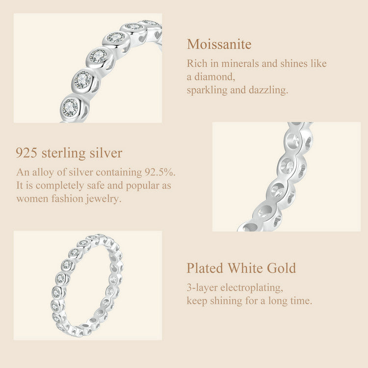 Shimmering Channel-Set Moissanite Ring