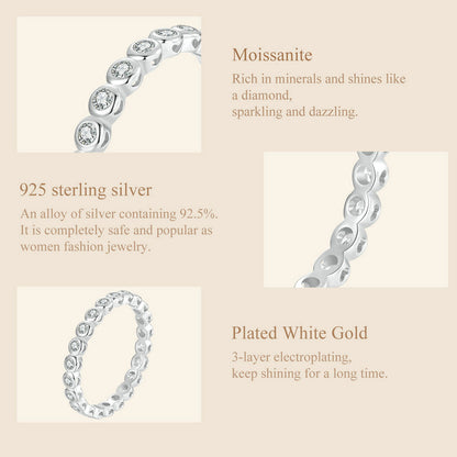 Shimmering Channel-Set Moissanite Ring