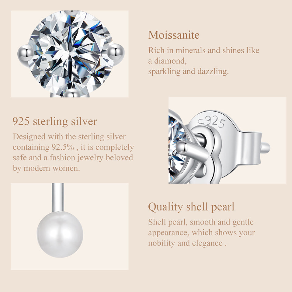 Minimalist Moissanite Studs