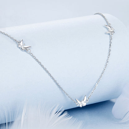Petite Butterfly Collarbone Chain Necklace