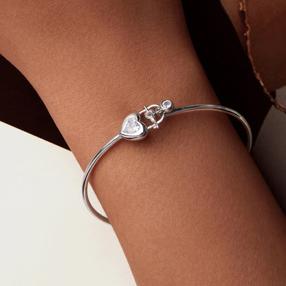 Heart Lock Link Bracelet