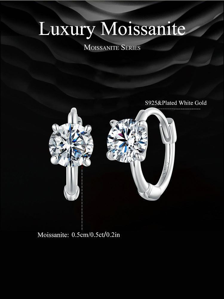 Sparkling Moissanite Ear Climbers