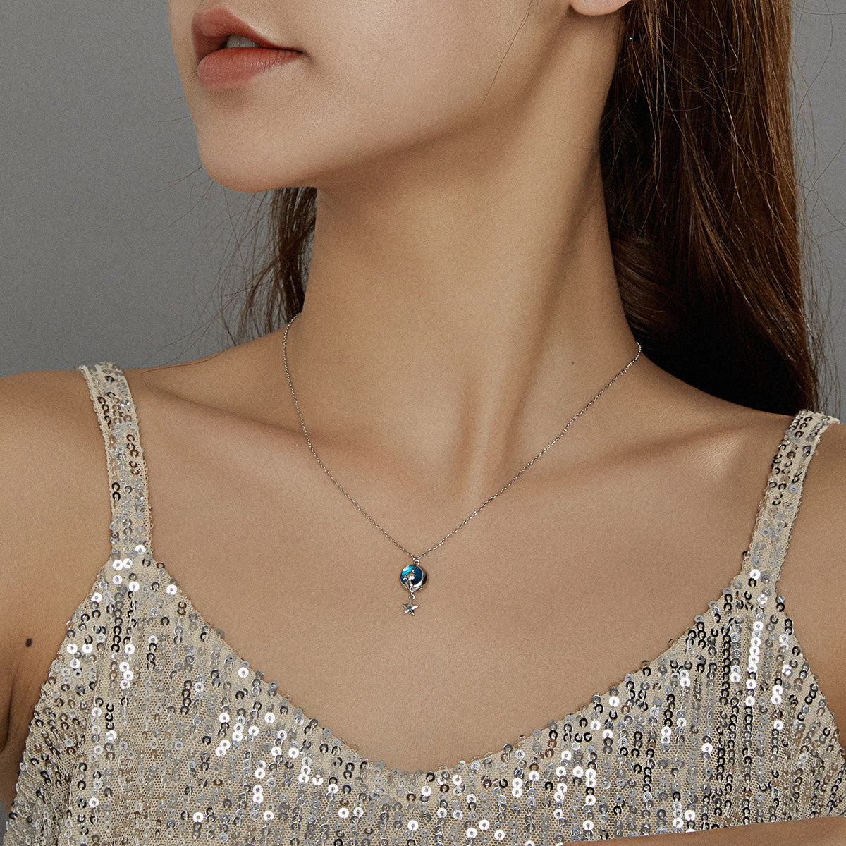 Moon Cat Pendant Necklace