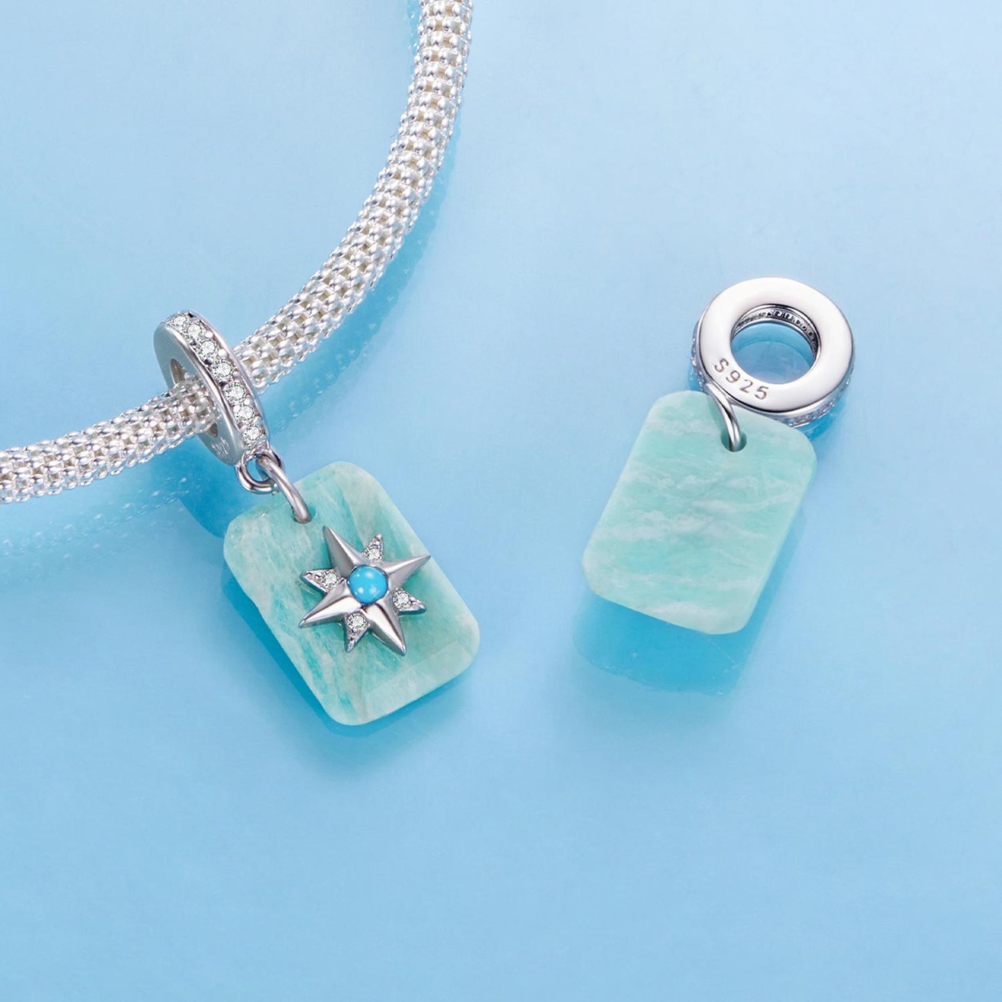 Starry Amazonite Pendant Charm
