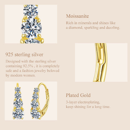 Moissanite Spring Ear Climbers