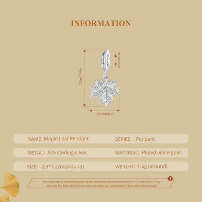 Maple Leaf Pendant Charm