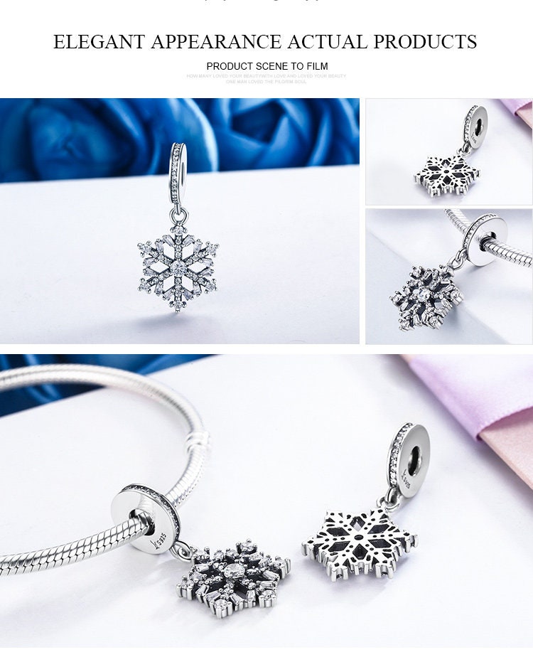 Christmas Theme Snowflakes Charm