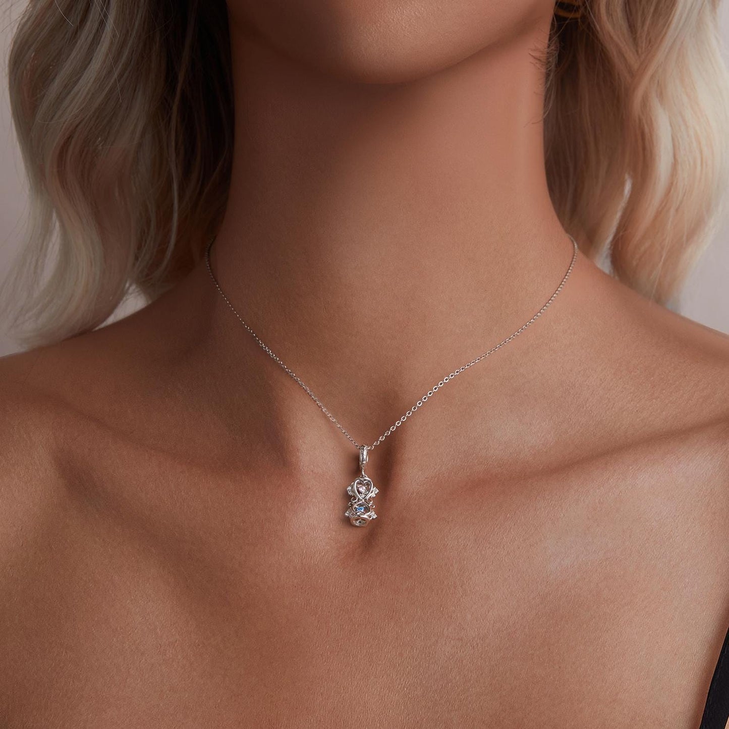 Spring Hourglass Pendant Charm