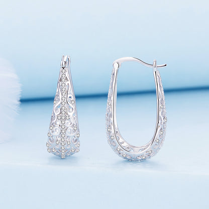 Patterned Hoop Earrings