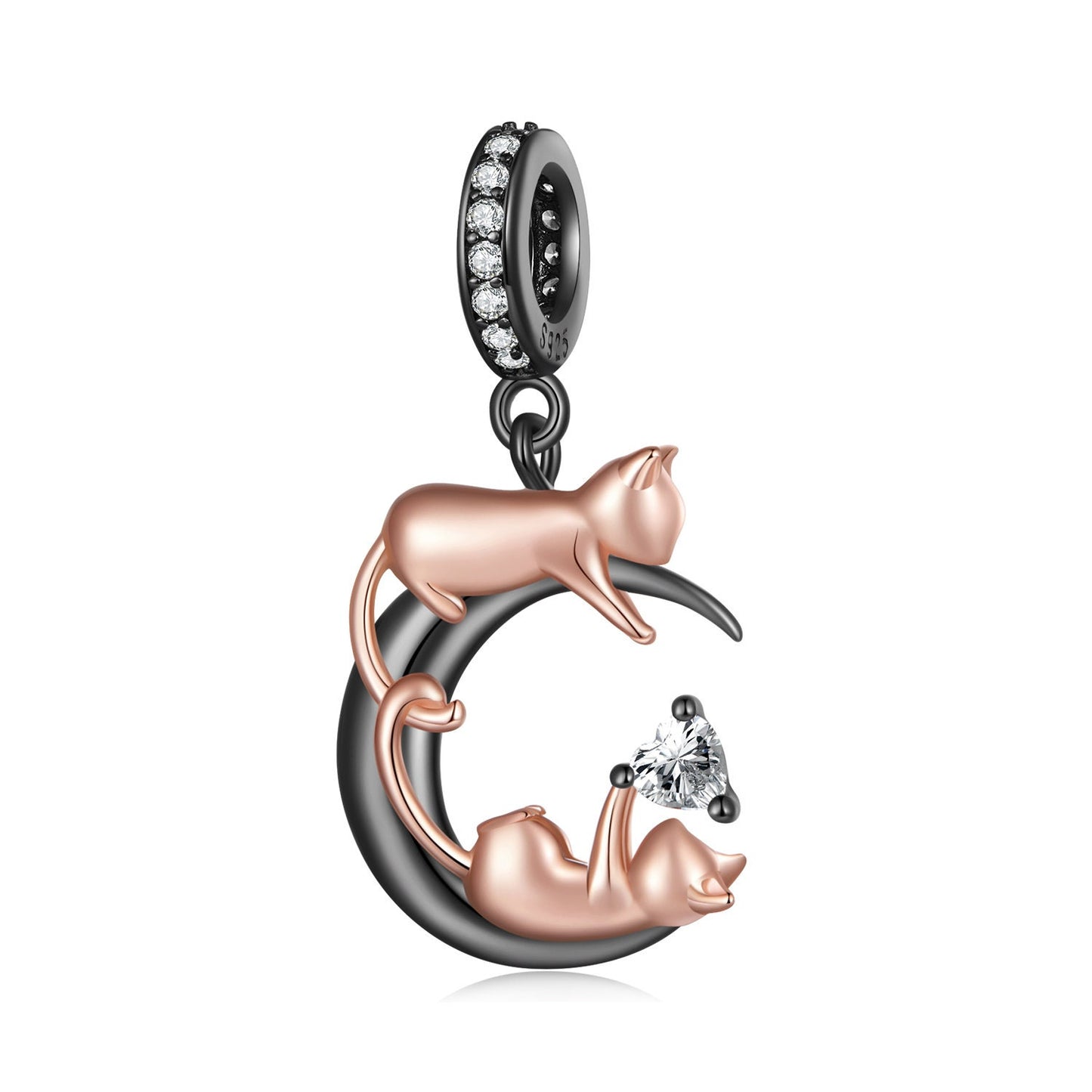 Playful Cat Pendant Charm