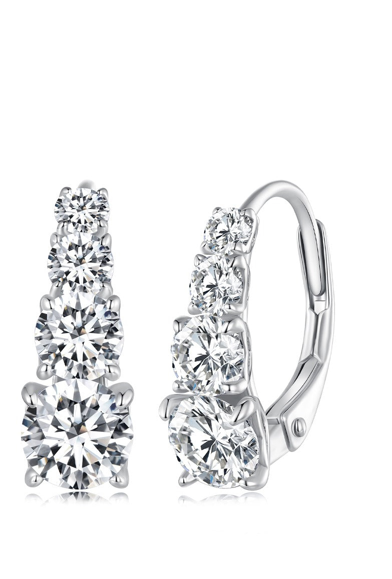 Moissanite Spring Ear Climbers