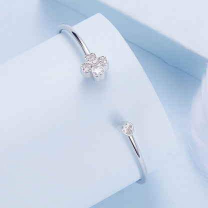 Clover Open Bangle