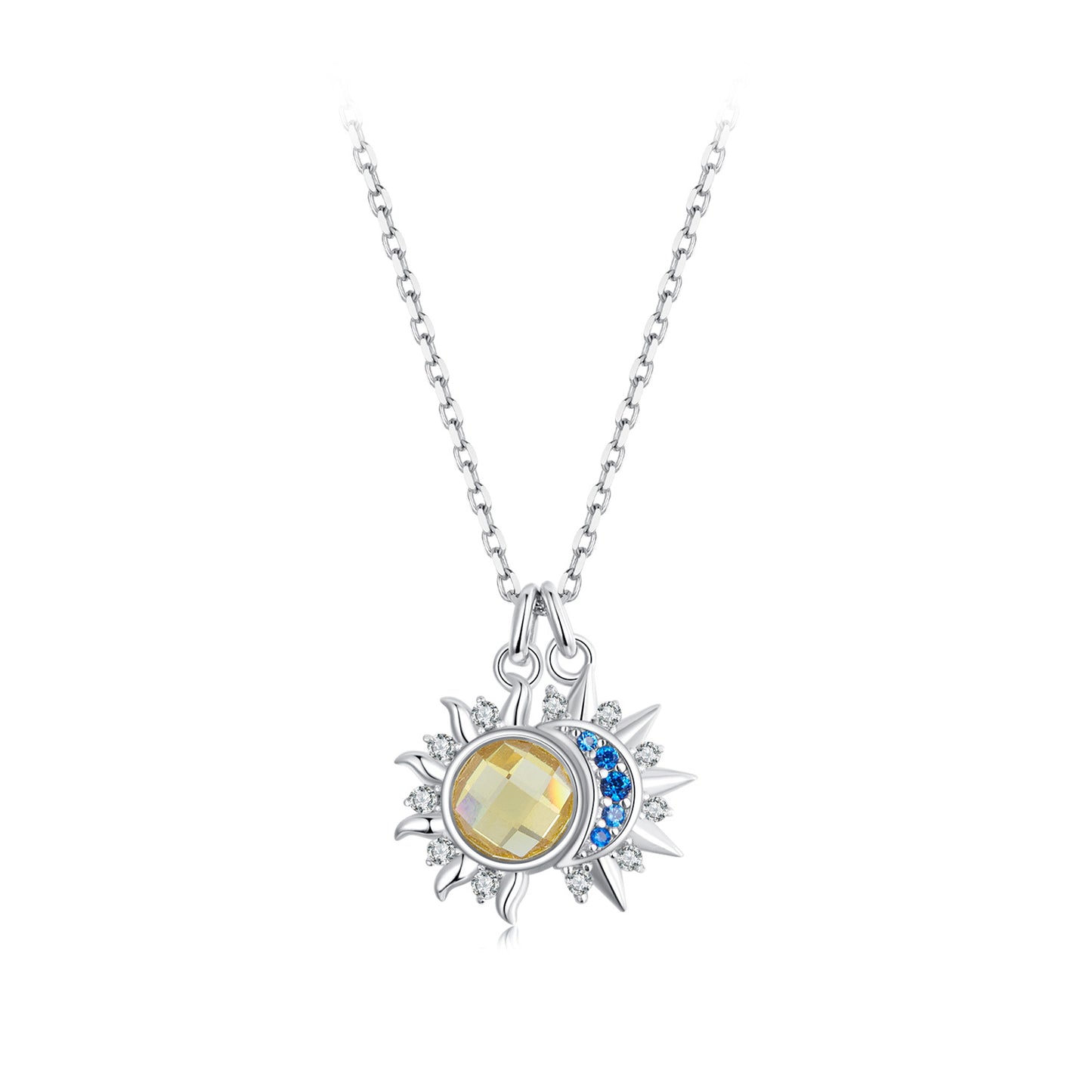 Sun and Moon Pendant Necklace