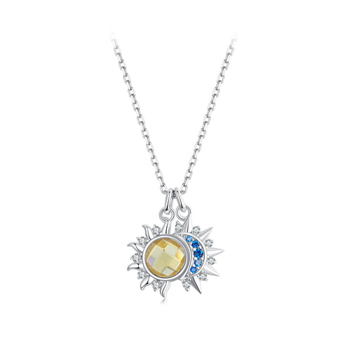 Sun and Moon Pendant Necklace