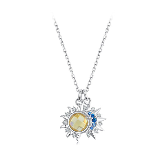 Sun and Moon Pendant Necklace