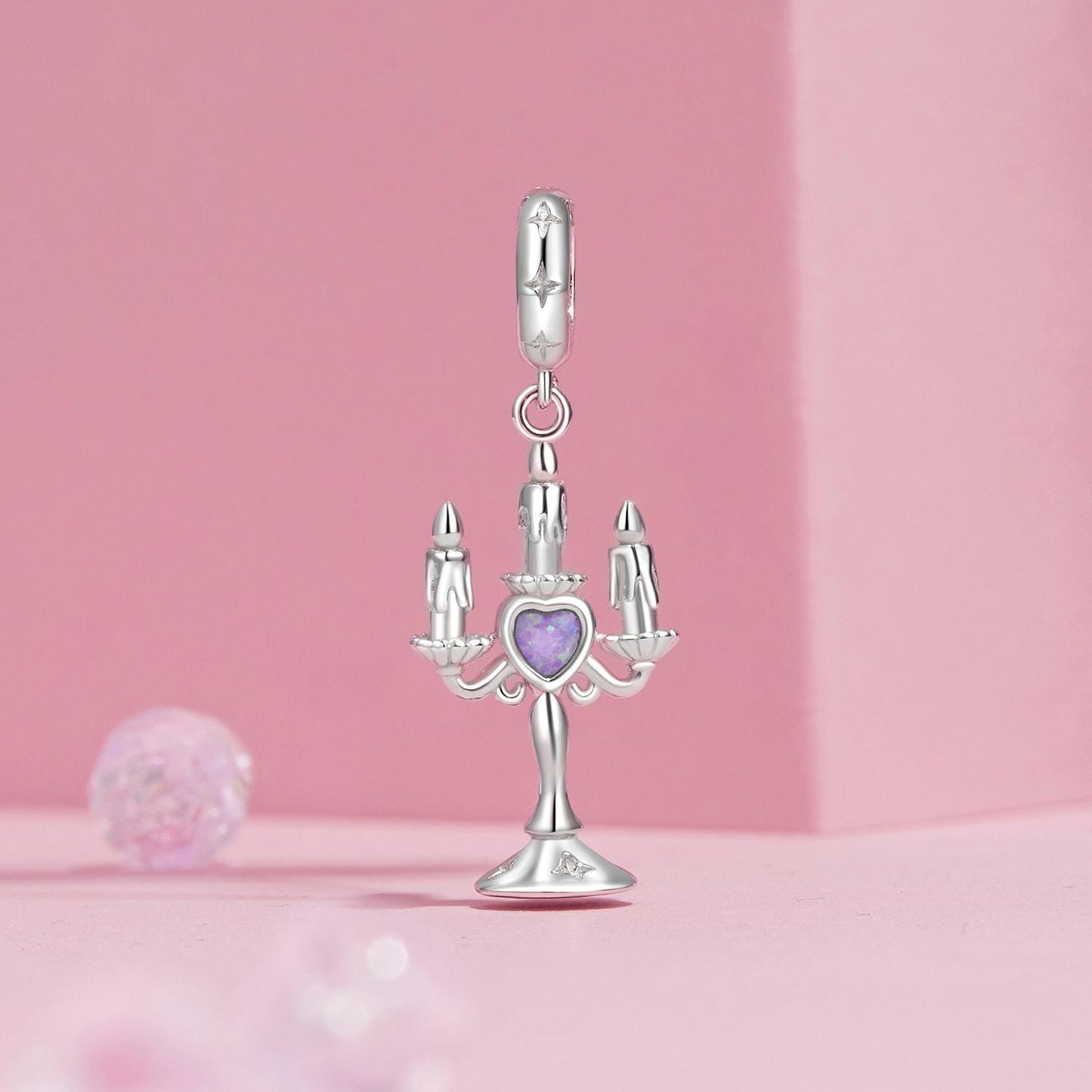 Romantic Candlestick Pendant Charm
