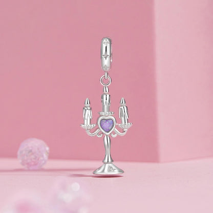 Romantic Candlestick Pendant Charm
