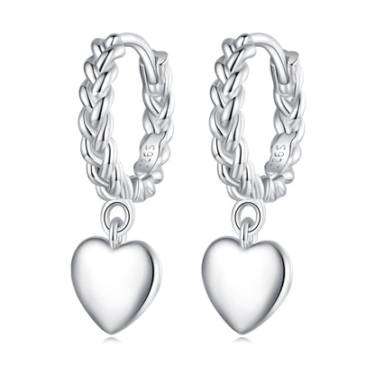 Twisted Heart Clip-On Earrings