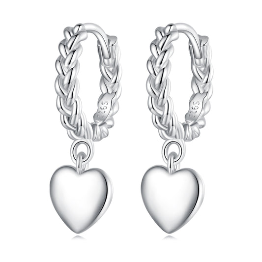 Twisted Heart Clip-On Earrings