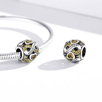 Infinity Love Birthstone Charm