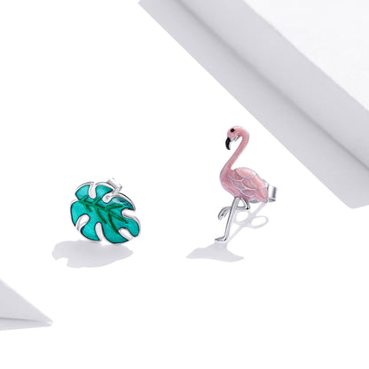 Leaf and Bird Earrings