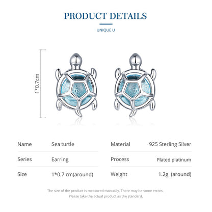Playful Turtle Hoop Earrings