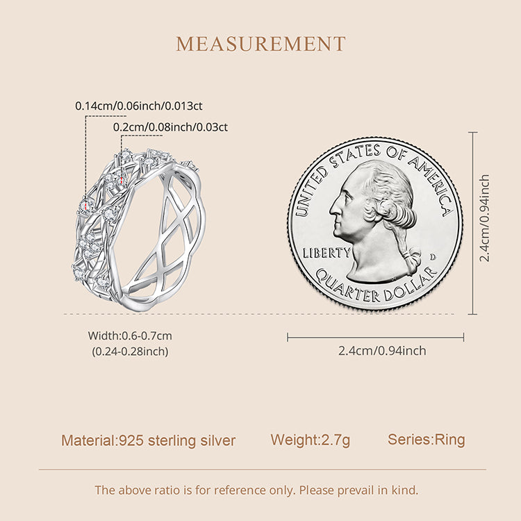 Clover Vine Lucky Moissanite Ring