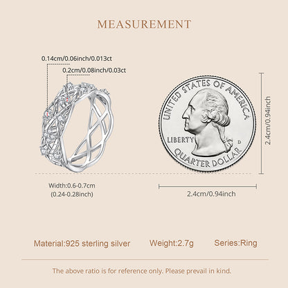 Clover Vine Lucky Moissanite Ring