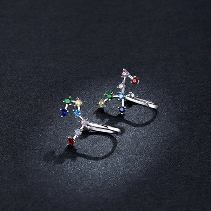 Star Track Hoop Earrings