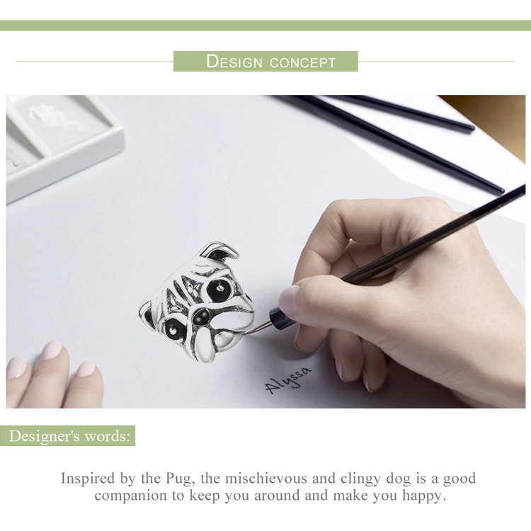 Pug Puppy Charm