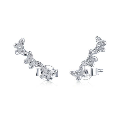 Flying Butterfly Hoop Earrings
