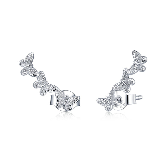 Flying Butterfly Hoop Earrings