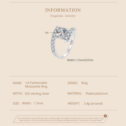 1 Carat Fashion Moissanite Ring