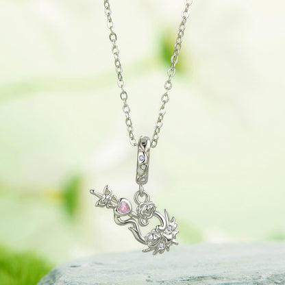 Flower Violin Pendant Charm