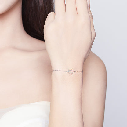 Openwork Heart Sterling Silver Bracelet
