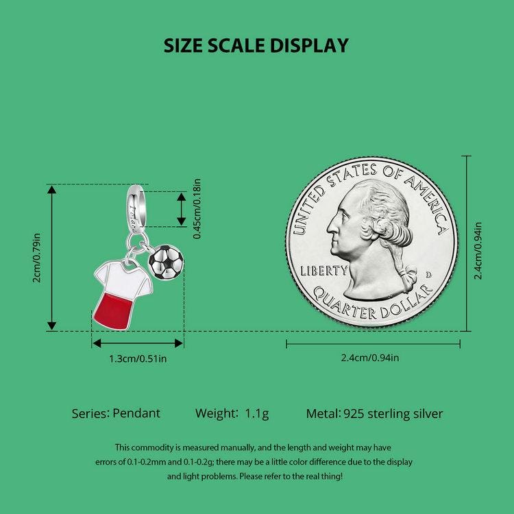 Poland Football Jersey Charm