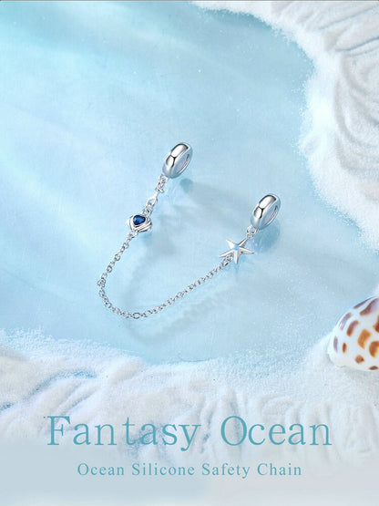 Ocean Silicone Safety Chain Charm