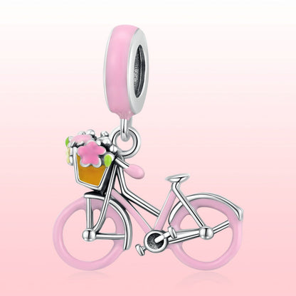 Pink Bicycle Charm