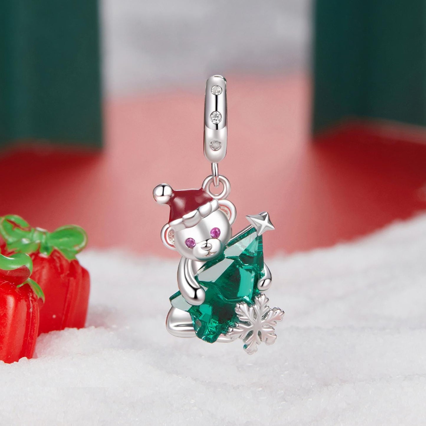 Christmas Bear Pendant Charm