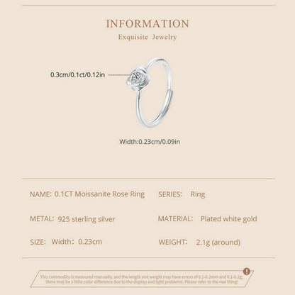 0.1 Carat Rose Moissanite Ring