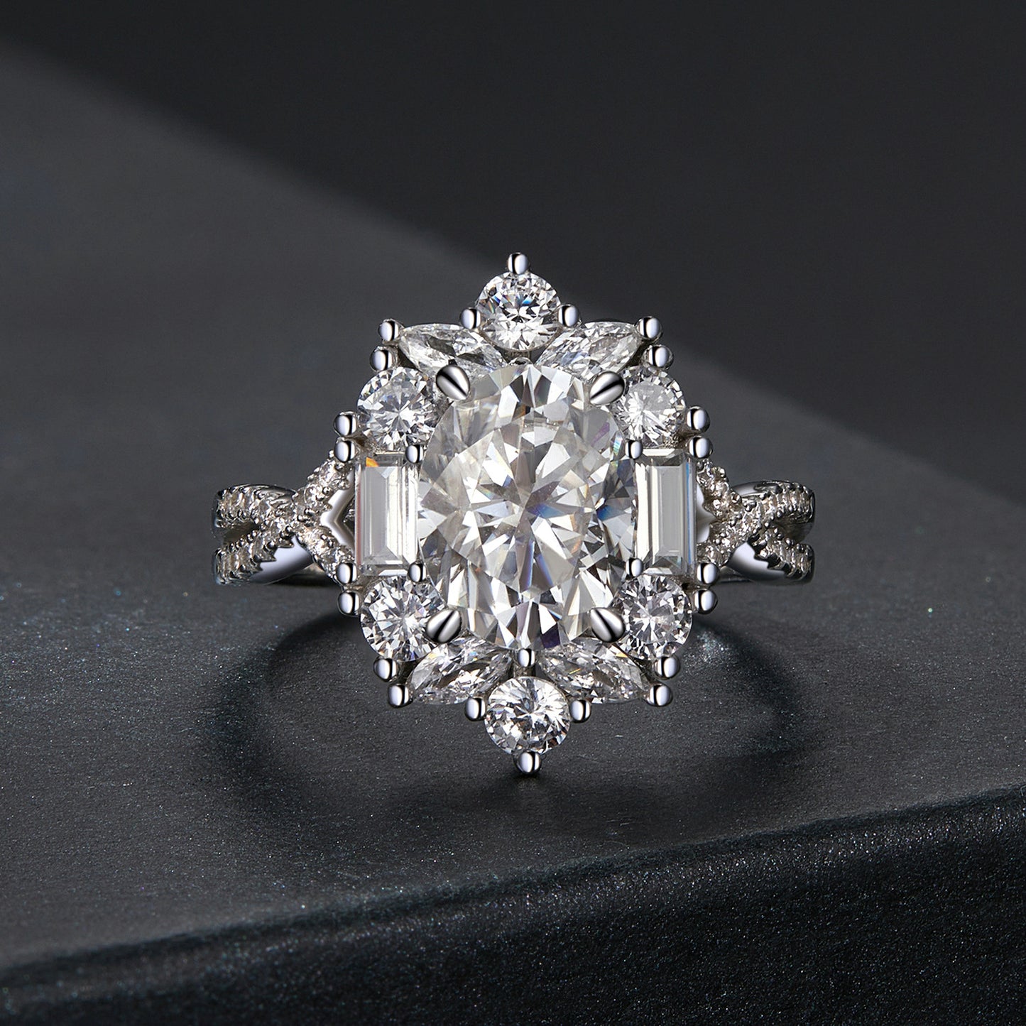 2 Carat Moissanite Ring