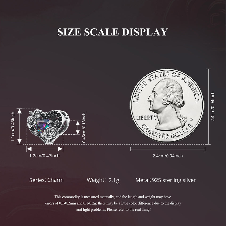 Midnight Rose Beads Charm, SCC3201