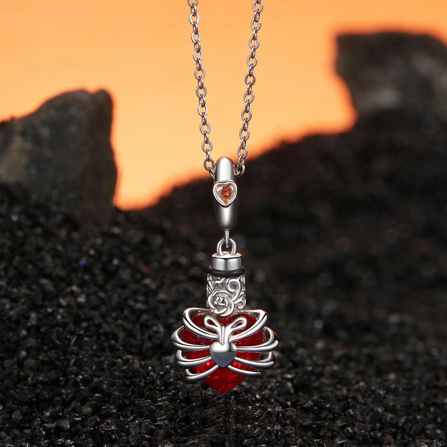Red Heart Pendant Charm