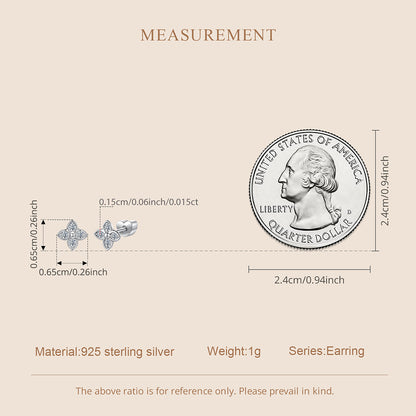 Clover Moissanite Studs